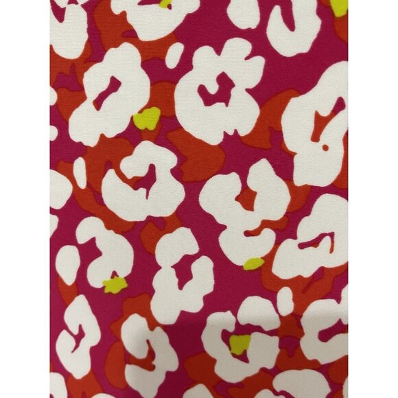 Jude Connally Long Sleeve Pink Floral Print Shift Dress Size Large Made in USA - Picture 4 of 8